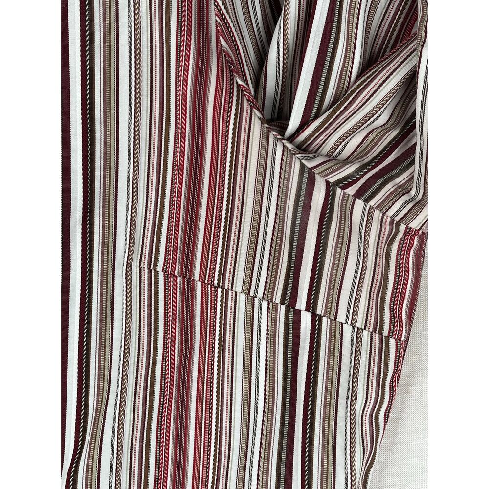 Faconnable women's striped button up shirt in pinks/tan, size M, EUC - Picture 9 of 10